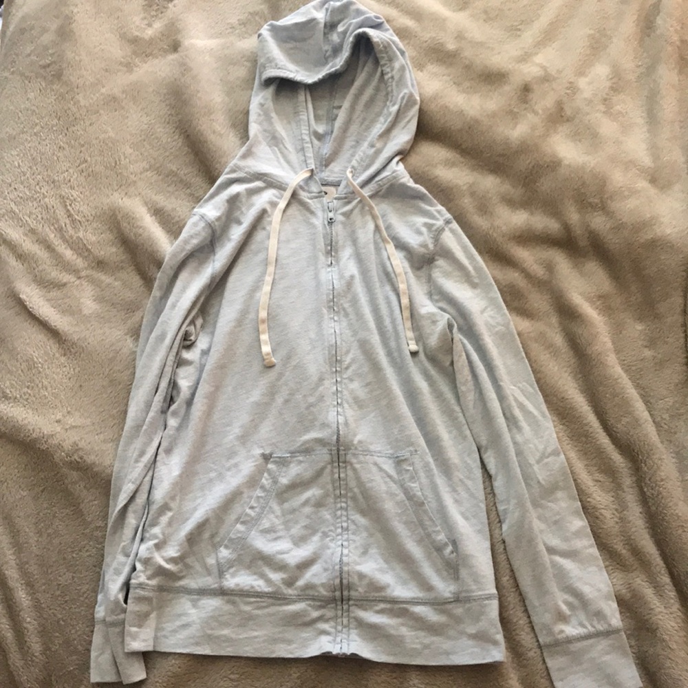 Light baby blue zip up